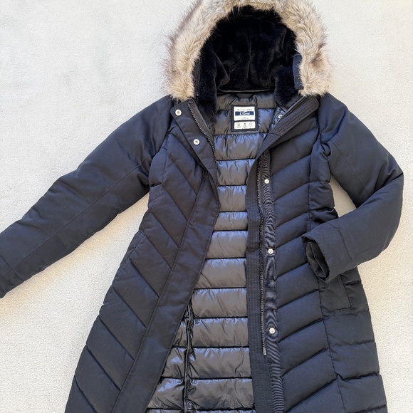 Abercrombie & Fitch Black Hooded Winter Coat (XS) - Picture 3 of 6